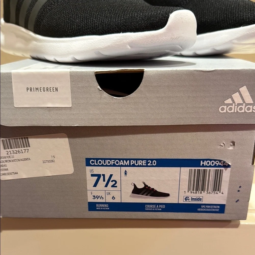 Adidas Cloudfoam Pure 2.0 Women’s Size 7.5 Running Black w/Hot Pink H00944-Z018 - Picture 2 of 16